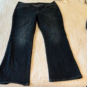 White House Black Market Dark Indigo Flare Jeans - 12S